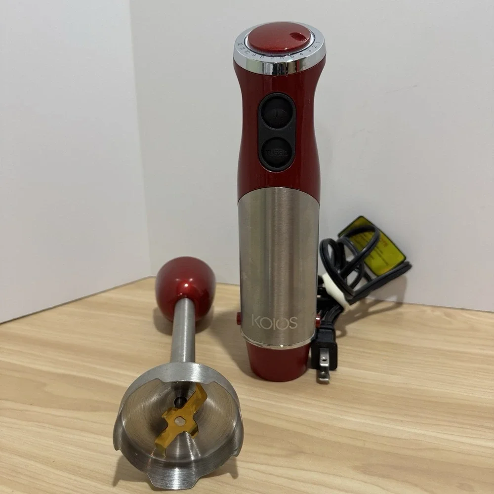 KOIOS 800W 4-in-1 Multifunctional Hand Immersion Blender 12 Speed Red HB-2046 - Picture 7 of 11